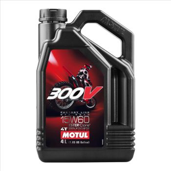 300V FL OFF ROAD 15W60 4 Litre, MOTUL 450045, BOX=4, Motorcycle, 100% SYNTHETIC