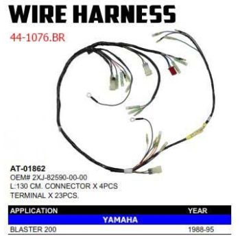 WIRING LOOM YFS200 BLASTER, AT-01862, 2XJ-82590-00-00, Wire harness