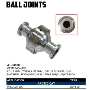 BALL JOINT FRONT A-ARM 0404-693, BRONCO AT-08830, WILDCAT XX 2018-20