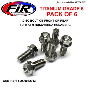 BOLT DISC TITANIUM FRONT OR REAR, KTM / / PACK OF 6, KTM OEM REF:59009062013 2001>2020