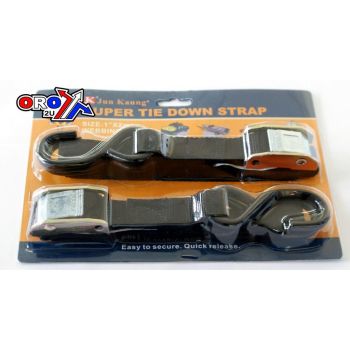 TIE DOWN 1 inch x 6ft 500KGS BLACK