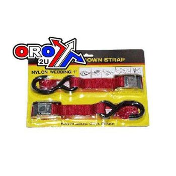 TIE DOWN 1 inch x 6ft 500KGS RED