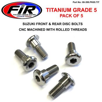 TI GR5 BOLTS DISC SUZUKI KIT/5, TITANIUM FRONT OR REAR KIT, / FIR BRAND