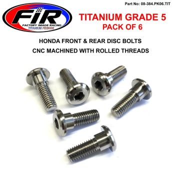 TI GR5 BOLTS DISC HONDA KIT/6, TITANIUM FRONT OR REAR KIT, / FIR BRAND