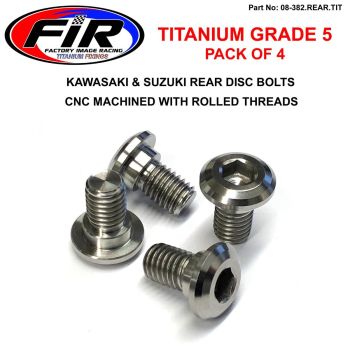 TI GR5 BOLTS DISC KAW/SUZ KIT/4, TITANIUM REAR KIT RM KX KXF, / FIR BRAND