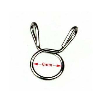 HOSE CLAMP / CLIP ID: 6mm PACK 50, OD PIPE DIA RANGE 6.5MM - 7MM