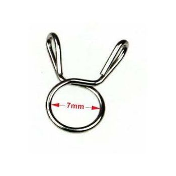 HOSE CLAMP / CLIP ID: 7mm PACK 50, OD PIPE DIA RANGE 7.5MM - 8MM