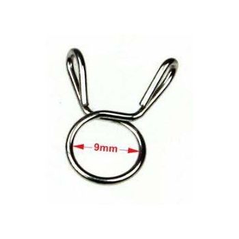 HOSE CLAMP / CLIP ID: 9mm PACK 50, OD PIPE DIA RANGE 9.5MM - 10MM