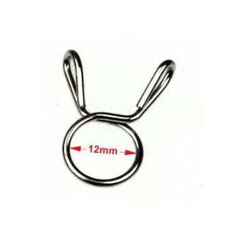 HOSE CLAMP / CLIP ID: 12mm PACK 50, OD PIPE DIA RANGE 12.5MM - 13MM