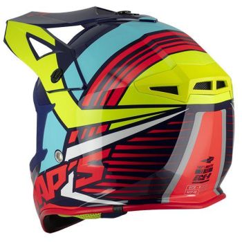 MX HELMET MD 58 BLUE/YELLOW 21, SWAP'S S818 FULL FACE CSW9G0103, !! ACU GOLD APPROVED !!