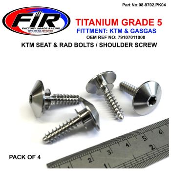 KTM SEAT & RAD BOLT PACK OF 4, TITANIUM GR5 / SHOULDER SCREW, KTM OEM REF:79107011000