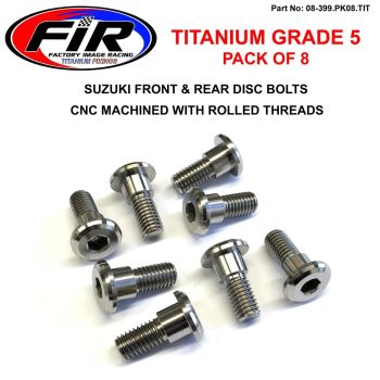 TI GR5 BOLTS DISC SUZUKI KIT/8, TITANIUM FRONT OR REAR KIT, / FIR BRAND