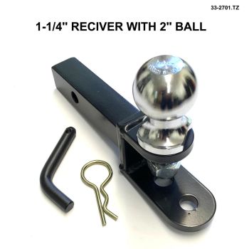 Trail Hitch 1-1/4" Reciver 2" Ball, TAG-Z HITCH / 43-1002, Arctic Cat 1000 H2 LTD 11, 1000 H2 MUDPRO 10-11, 1000 H2 THUNDERCAT 08-10, 1000 MUDPRO LTD 12-17, 1