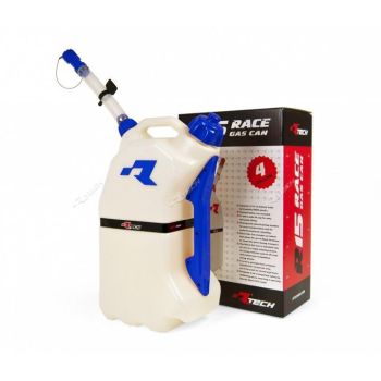 RTECH R15 FUEL CAN 15Ltr. WHITE/BE, RTECH R-GASCABL0017 JUG, JERRY CAN