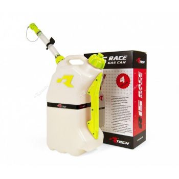RTECH R15 FUEL CAN 15Ltr. WHITE/YE, RTECH R-GASCAGI0017 JUG, JERRY CAN