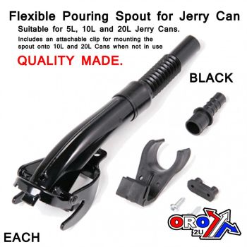 QUICKFILL SPOUT FOR JERRY CAN, QUALITY MADE / EACH / BLACK, JC00FSB, FUEL CAN