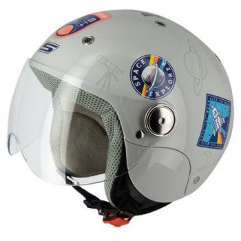 KIDS HELMET Medium 49-50cm - SPUTNIK S775 Silver, S-Line JJS2G1002