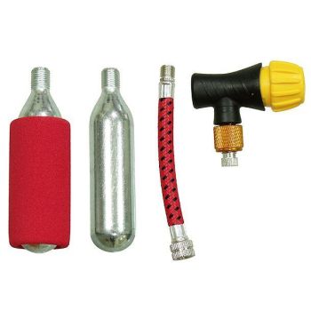 TIRE REPAIR KIT WITH INFLATER + 2 x 16g Co2 CARTRIDGE