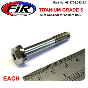 GR5 KTM COLLAR M7X42mm BOLT EA, TITANIUM / OEM REF :77330067242,  / EACH