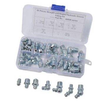 ASSORTED GREASE NIPPLES 1/8 & 1/4 IMPERIAL SIZES PACK 50