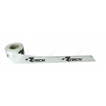 TRACK MARKER TAPE 120 MT - 1 KG WHITE + BLACK, TRACK TAPE WHITE & BLACK RTECH LOGO