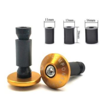 BAR ENDS 12-18mm GOLD Anti Vibration Silder Plug Yamaha Kawasaki honda