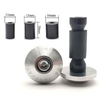 BAR ENDS 12-18mm SILVER Anti Vibration Silder Plug Yamaha Kawasaki honda