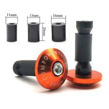 BAR ENDS 12-18mm ORANGE Anti Vibration Silder Plug Yamaha Kawasaki honda