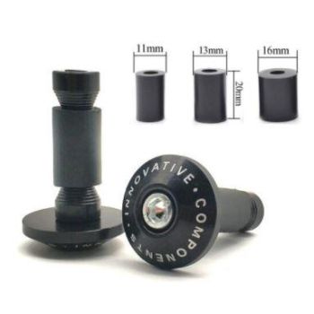 BAR ENDS 12-18mm BLACK Anti Vibration Silder Plug Yamaha Kawasaki honda