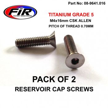 TITANIUM CSK ALLEN M4x16mm, RESERVOIR CAP SCREWS x 2,  / COUNTERSUNK