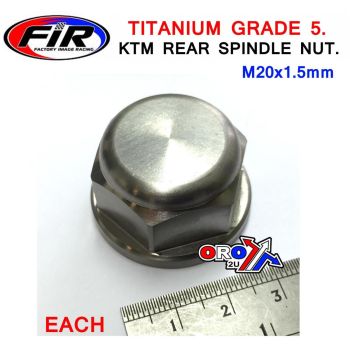 KTM HUSQVARNA REAR SPINDLE NUT M20x1.5, TITANIUM GRADE 5 / EACH, OEM 50310099000 /
