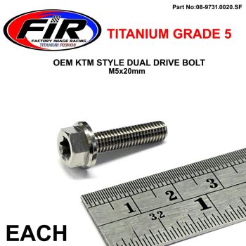 GR5 DUAL/D KTM BOLT 5x20mm EA, TITAUIUM / KTM OEM 0015050203
