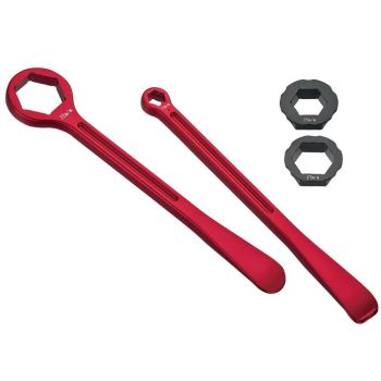 COMBO LEVER / SOCKET SET, 32mm, 27mm 22mm axles. 10mm, 12mm axle adjuster and rim lock nut