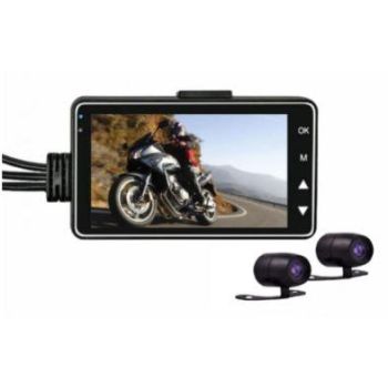 Motorcycle DVR Dashcam Front Rear View Dual Camera