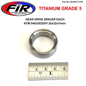 TITANIUM COUNTER SHAFT SPROCKET GEAR DRIVE SPACER EACH, KTM 54833032011 63533030011 25X32X11mm