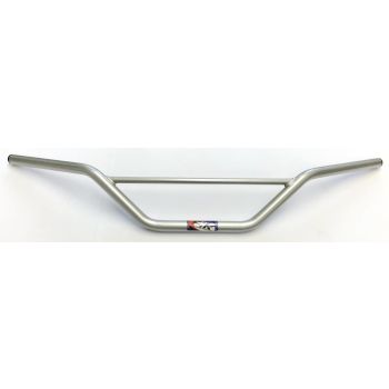 6.5" STEEL CLASSIC HANDLEBARS, / SILVER GLOSS FINISH, Made in UK [TAG-Z]