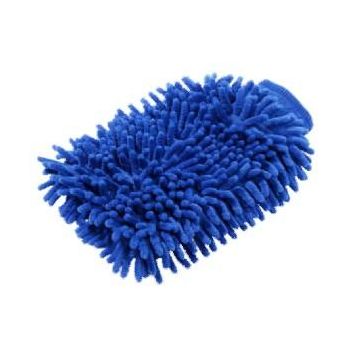 CLEANING 2-IN-1 MICROFIBRE WASH MIT, LONG-PILE CHENILLE & SPONGE / RAG / CLOTH