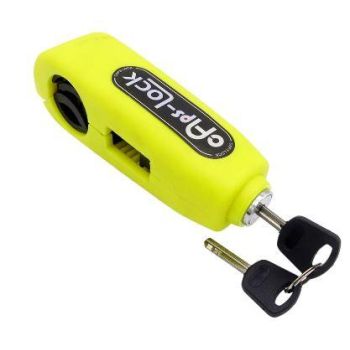 HANDLEBAR GRIP LEVER LOCK – YELLOW – ANTI THEFT SAFETY DEVICE