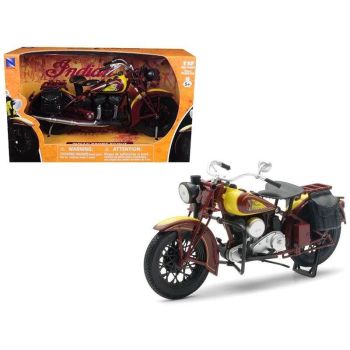 MODEL DIE CAST INDIAN SPORT SCOUT, 1934 CHIEF MOTORCYCLE, SCALE 1:12, NEWRAY 42113
