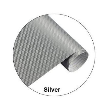 CARBON FIBER DECAL 30x127cm BLACK, 3D FIBER VINYL SHEET