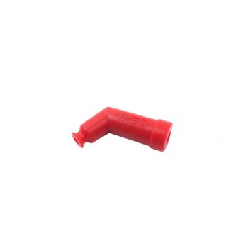 SPARK PLUG CAP RUBBER RED 120° UNIVERSAL FITMENT