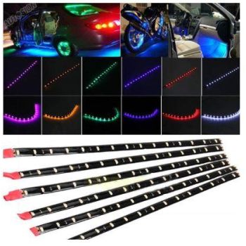 6PCS DC 12V WATERPROOF UNDERBODY RED DECORATIVE LED LIGHT STRIP
