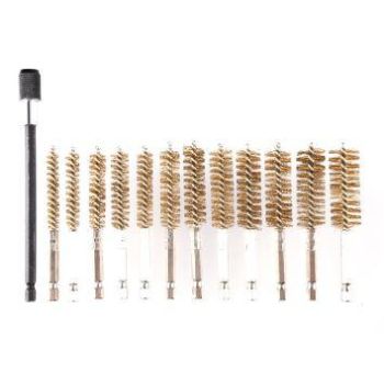12pcs BRASS POLISHING WIRE BRUSH KIT PAINT RUST REMOVER GRINDING TOOL