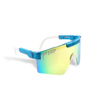 WRAP AROUND FIR SUNGLASSES, UV400 POLARISED LENSES / BLUE & PINK