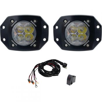 TIGER LIGHTS - DUAL FLUSH MOUNT LED SPOT LIGHT KIT 3" 12/24V MOJAVE TLM3-FM-KIT