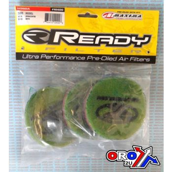 AIR FILTER 00-17 XR50 CRF70, READY 2 RACE OILED PACK-3