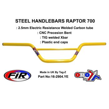 STEEL HANDLEBARS RAPTOR 700,  / YELLOW 22mm 7/8'', REF 48-811 / 811-01