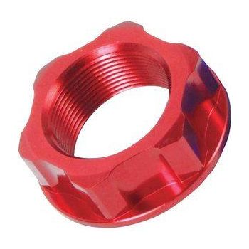 M24x1.00mm STEM NUT EACH RED, ALUMINIUM / CR RM RMZ YZ YZF, / CNC