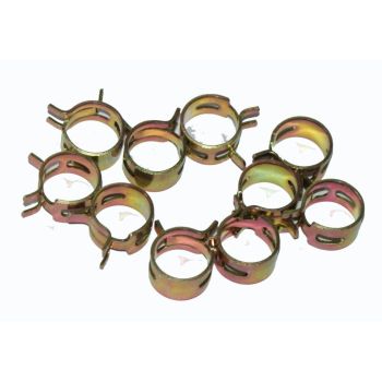 11-14mm STEEL SPRING HOSE CLIPS CLAMPS - PACK OF 10 - SM-07049