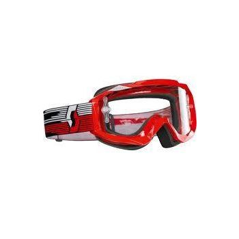 SCOTT HUSTLE GOGGLES CLEAR LENS, RED/WHITE, SC091602